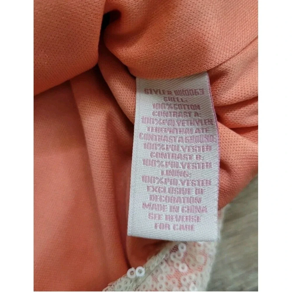 Champagne & Strawberry Sequin and Crocheted Skirt Size M NWT - Picture 7 of 10